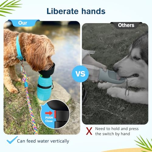 Pecute Portable Dog Water Bottle 29oz, Pet Walking Water Bottle - Image 6