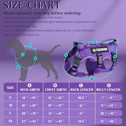 WINSEE Escape Proof Dog Harness with Double Handle+4 Removable Patches - Image 5