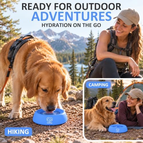 16 oz Pet Water Bowl for Car Travel, Silicone Travel Bowl - Image 6