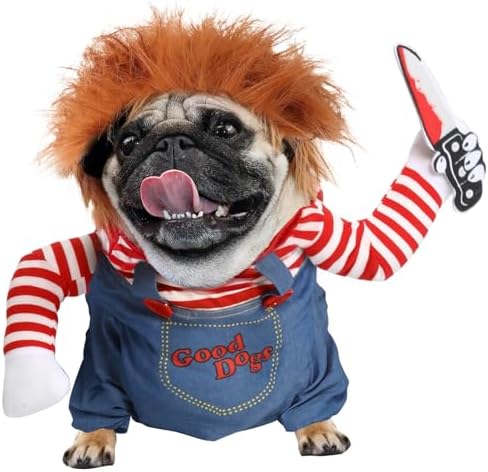 T2Y Dog Halloween Costumes, Chucky Dog Costume for Large Dog by T2Y