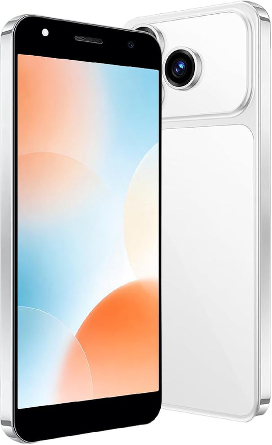 Unlocked 4G Android Phone, 5.0-inch Screen, 2GB RAM + 16GB ROM/TF 128GB, Dual SIM, Dual Camera, Suitable for Beginners (28silver) by Unknown