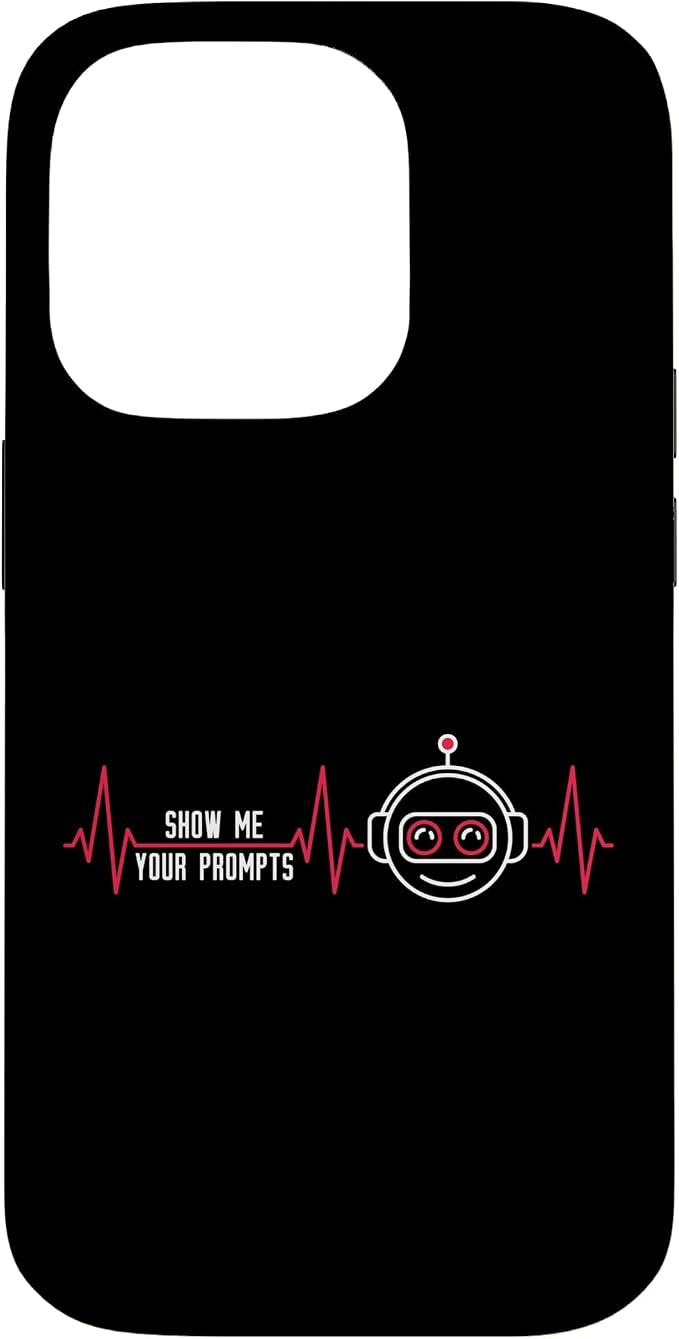 Show Me Your Prompts AI Artificial Intelligence Heartbeat Case for iPhone 14 Pro by Unknown