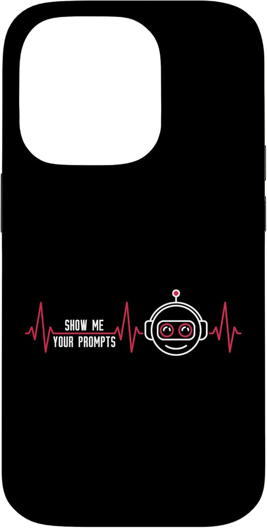 Show Me Your Prompts AI Artificial Intelligence Heartbeat Case for iPhone 14 Pro by Unknown