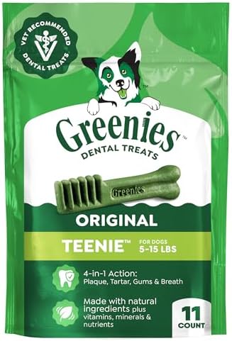 Greenies Teenie Original Natural Dental Dog Treats, Chicken, 11 Count by GREENIES