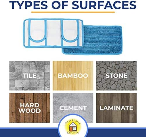 Microfiber Reusable Mop Pad | Durable Machine Washable Floor Cleaning Pads | Swiffer Compatible Dry Mop Pads (4 Pack) - Image 5