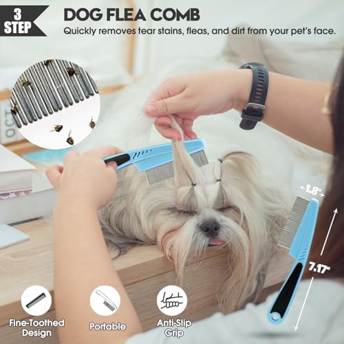 Bonteck Dog Slicker Brush for Dogs Grooming Kit 5PCS Long Haired Doodles - Image 6