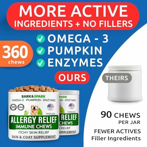 Dog Allergy Relief Chews - Skin Health & Anti-Itch Supplement with Omega-3 - Image 3