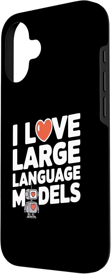 iPhone 16 Funny Robot AI Lover I love large language models LLMs Case - Image 2