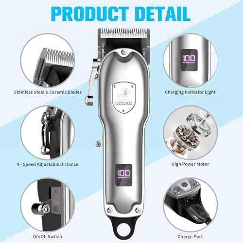 Dog Rechargeable Cordless Clippers for Grooming for Heavy Thick Hair&Coats - Image 2