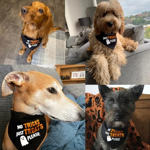 Halloween Dog Bandanas No Tricks Just Treats Costumes for Small Pet - Image 4