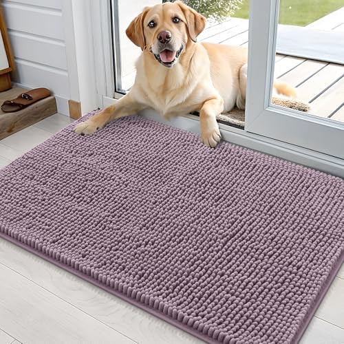 OLANLY Dog Door Mat for Muddy Paws 36x24, Super Absorbent Chenille Mud Mat by OLANLY