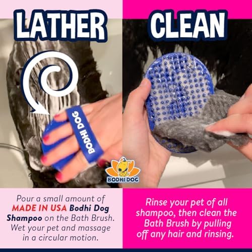 Bodhi Dog Shampoo Brush - Pet Grooming & Bath Supplies for Dogs and Cats - Bath Brush for Long & Short Hair - Premium Scrubber for Shower, Showerhead, Sprayer & Bathing (Two Pack, Pink) - Image 3