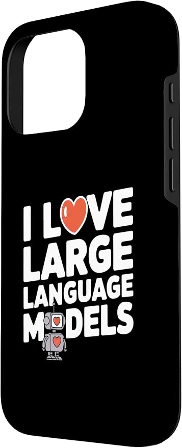 iPhone 16 Pro Funny Robot AI Lover I love large language models LLMs Case - Image 2