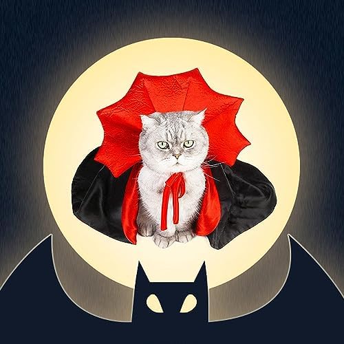 Pet Halloween Vampire Baron Cloak, Festival Cosplay Robe, Pet Halloween Costume Clothes Suit for Medium and Large Cats and Dogs - Image 5