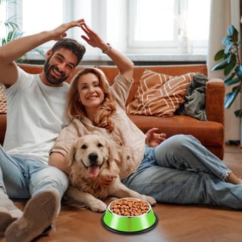 8 Pcs Stainless Steel Dog Bowl 7 oz Stackable Pet Bowl with Rubber Base Non-Slip Pet Dishes Metal Dog Bowls Food and Water Bowls Feeding Feeder for Small Medium Cats Dogs Supplies(Multicolor) - Image 3