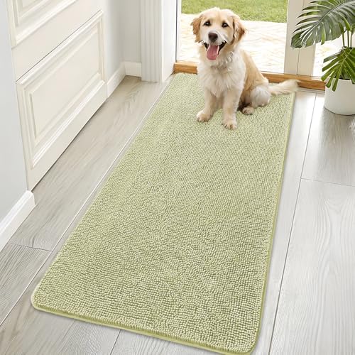 OLANLY Dog Door Mat for Muddy Paws 70x35, Super Absorbent Chenille Mud Mat by OLANLY