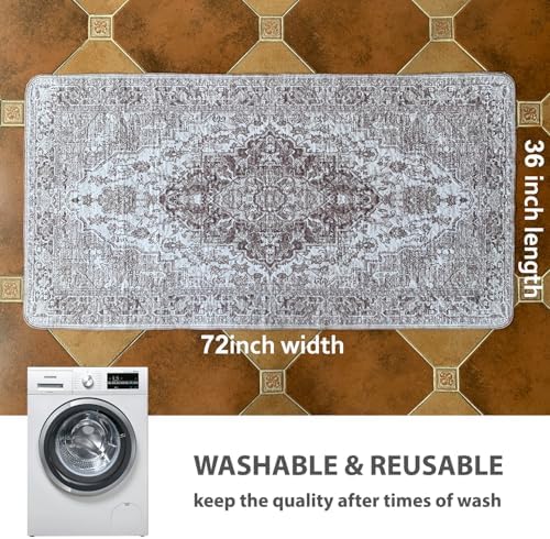 nunubaby Washable Pee Pads for Dogs, Stylish, Non-Slip and Leak-Proof Pee Pads. Reusable Potty Pads for Dogs for Crates and Floors.(Brown/Geo,36" x72" ) - Image 4