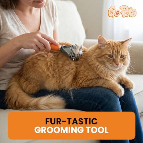 GoPets 2-in-1 Deshedding & Dematting Comb & Grooming Brush for Dogs & Cats - Image 5