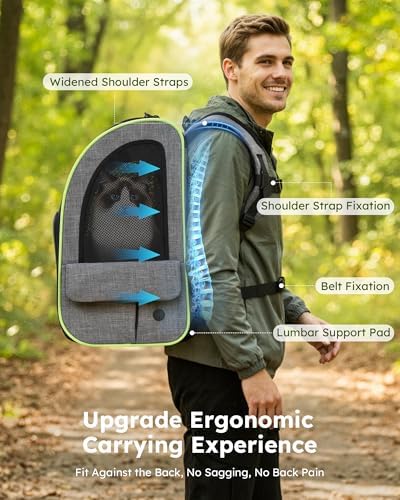 pecute Cat Backpack Expandable, Cat Carrier Backpack Breathable, Large - Image 6