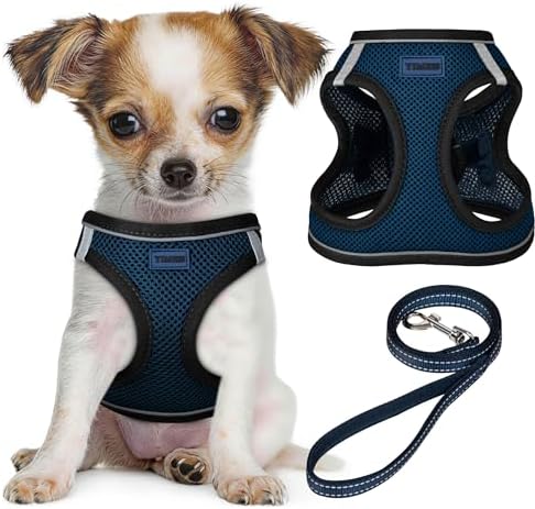 No Pull Dog Puppy Harness and Leash Set Reflective Mesh Vest X-Small by YIMEIS