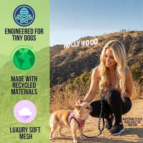 EcoBark XS Dog Harness, Soft Step in Extra Small Bubblegum Pink Vest - Image 2