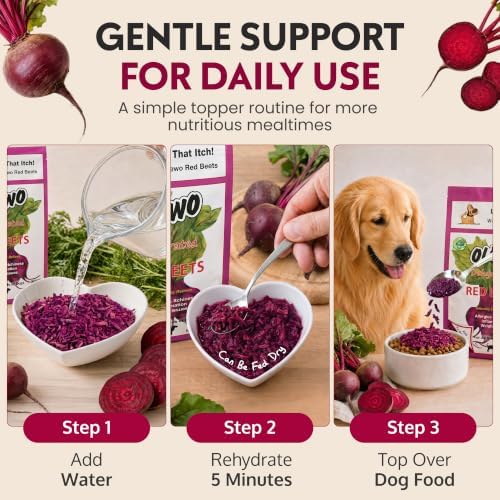 Olewo Red Beets Dog Food Topper for Dogs – Skin & Coat Support, 2.2 lbs - Image 2