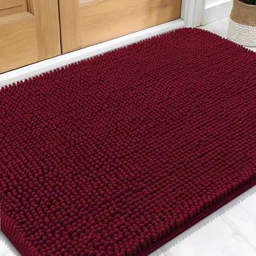 OLANLY Dog Door Mat for Muddy Paws 30x20, Super Absorbent Chenille Mud Mat by OLANLY