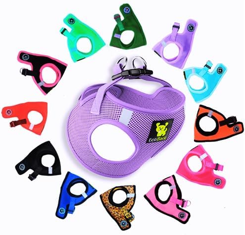 EcoBark Premium Teacup Dog Harness, Mini Step in Vest, XXXS, Lavender by EcoBark