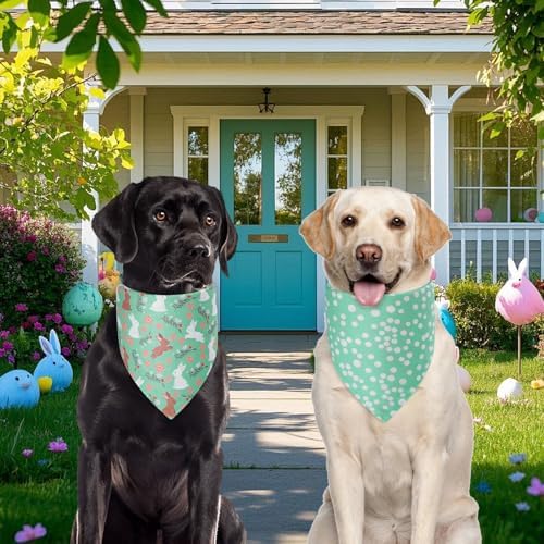 Easter Dog Bandanas Large 3PCS, 6 Pattern Scarf for Boy and Girl - Image 6