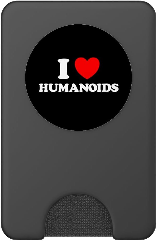 Humanoid Heart Funny Cute Embodied AI Bot Robot Being Fan PopSockets PopWallet for MagSafe - Image 2