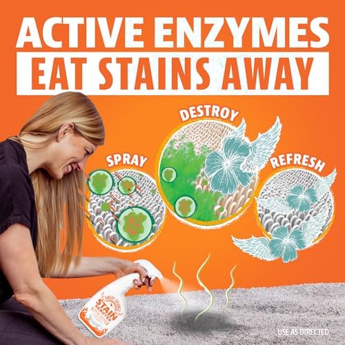 ANGRY ORANGE Cat Urine Odor Eliminator & Stain Remover, Pet Stain Enzyme Cleaner Spray for Dog & Cat Pee - Fresh Scent - 32 oz - Image 5