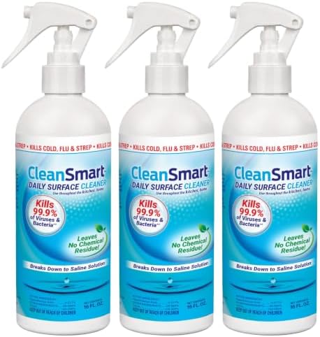 CleanSmart Daily Surface Cleaner and Pet-Safe Disinfectant, 16 oz (3 pack) by CleanSmart%E2%84%A2