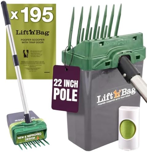 Neater Pet Brands Lift N' Bag Dog Pooper Scooper with 22" Pole, 195 Bags by NeaterPetBrands