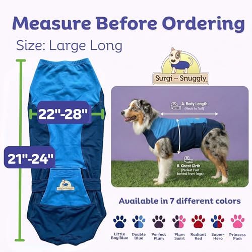Surgi Snuggly Dog Surgery Recovery Suit, Cone Alternative, Spay/Neuter LL - Image 2