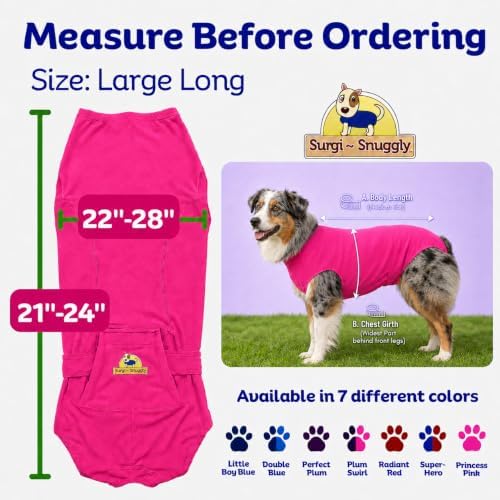 Surgi Snuggly Dog Surgery Recovery Suit, Cone Alternative, Spay/Neuter LL - Image 6