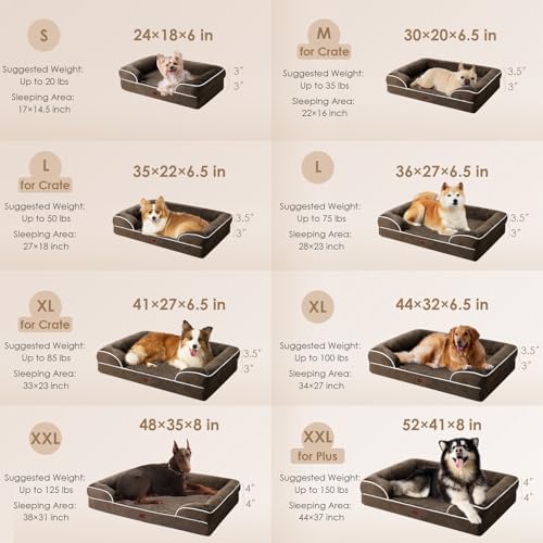 EHEYCIGA Orthopedic XXL Dog Bed, Waterproof Washable XL Big Pet Bed 52" - Image 2