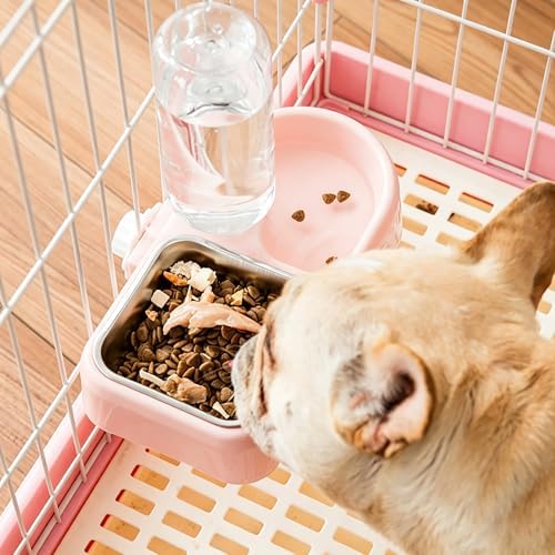 Hanging Dog Bowls, Cage Automatic Cat Food and Water Bowl Set - Image 6