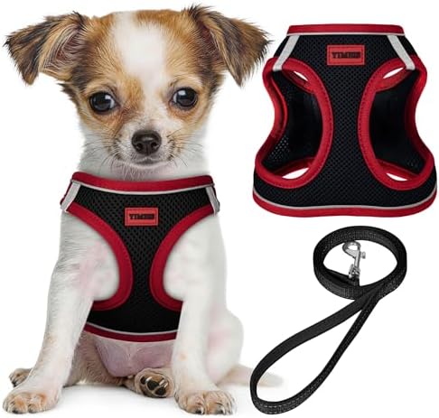 No Pull Dog Puppy Harness and Leash Set Reflective Mesh Vest Medium by YIMEIS