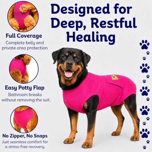 Surgi Snuggly Dog Surgery Recovery Suit, Cone Alternative, Spay/Neuter 2XLS - Image 4