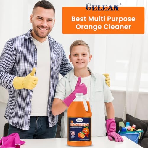 Multi Purpose Cleaner Pet Odor eliminator 64oz - Concentrate MAKES 32 GALLON - MADE IN USA- pH Neutral - Strong Floor Cleaner Odor eliminator - Stain Remover Cleaner & Deodorant (64 Fl Oz, Orangelean) - Image 6