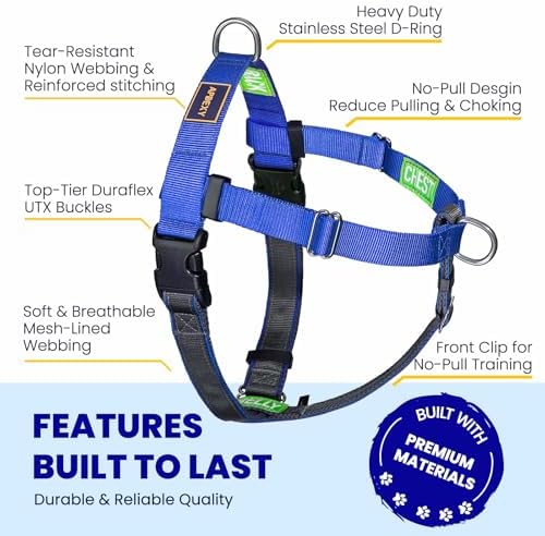 Freedom No Pull Dog Harness for Large Dogs, Blue, XL - Image 3