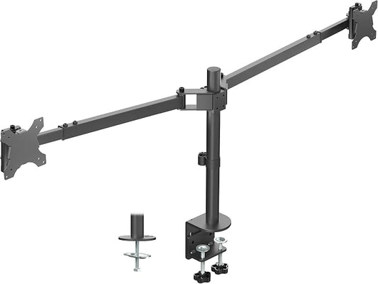 VIVO Premium Dual Ultra Wide LCD LED 40 to 45 inch Monitor Desk Mount, Heavy Duty, Adjustable Telescoping Arms, Flush Wall Setup, Fits 2 Screens, Black, STAND-TS45C by Unknown