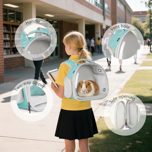 Guinea Pig Backpack, Space Capsule Bubble Window Small Animal Backpack for Guinea Pig, Bird Bunny Rat - Image 6
