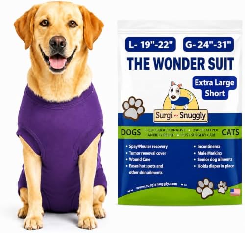 Surgi Snuggly Dog Surgery Recovery Suit, Cone Alternative, Spay/Neuter XLS by Surgi%7ESnuggly