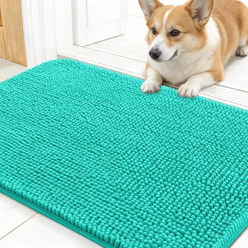 OLANLY Dog Door Mat for Muddy Paws 30x17, Super Absorbent Chenille Mud Mat by OLANLY