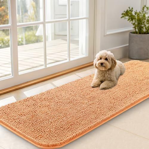 OLANLY Dog Door Mat for Muddy Paws 59x20, Super Absorbent Chenille Mud Mat by OLANLY