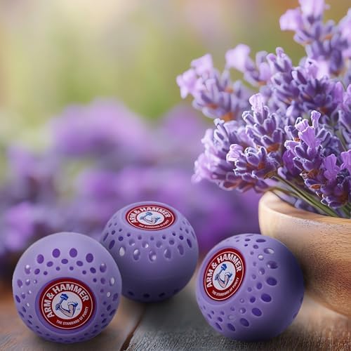 Arm & Hammer OdorBusterz® Odor Eliminator Balls, Lavender, 3 Count – Baking Soda Odor Control for Closets, Drawers, Hampers & Small Spaces - Image 5
