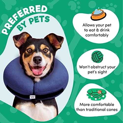BENCMATE Inflatable Dog Cone Collar Alternative After Surgery Large - Image 3