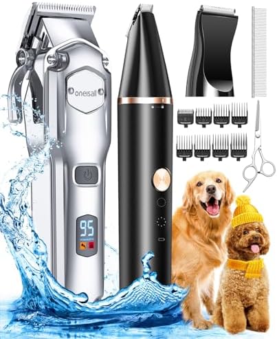 oneisall Dog Clippers Grooming Kit for Thick Coats & Heavy Duty by oneisall