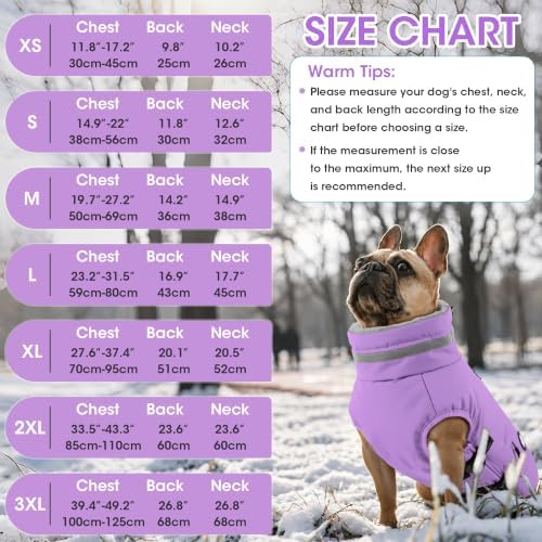 Dogcheer Dog Winter Coat with Harness, Waterproof Fleece Dog Winter Jacket - Image 2